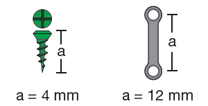 vis 1.5mm et plaque 12mm en titane